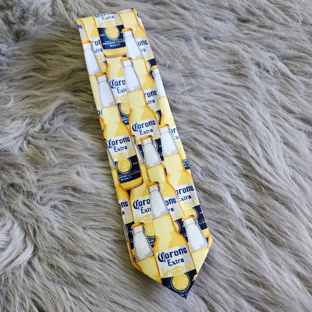 Corona Extra beer‎ bottle graphic novelty men's tie